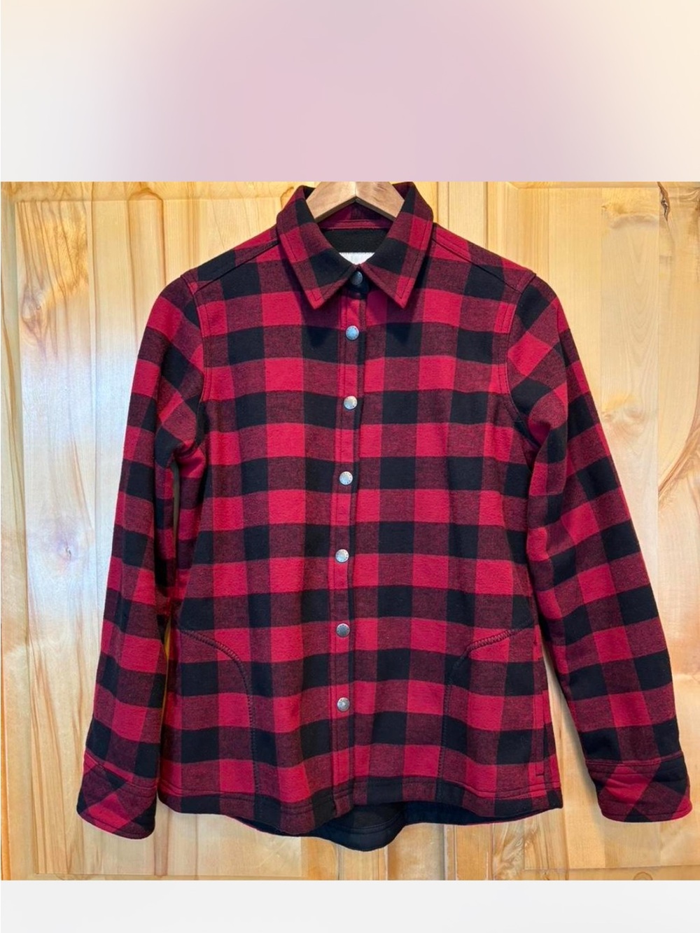 Orvis Red and Black Buffalo Plaid Soft Shirt Jacket - Picture 6 of 6